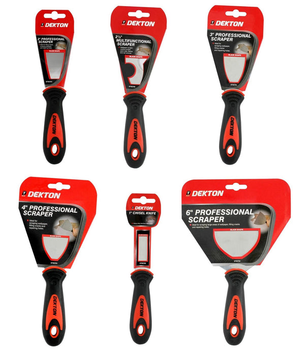 Dekton Professional Scrapers Paint Fill Knife Decorators Scraper Stainless Steel