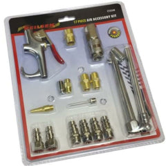 Neilsen 17pc Air Blow Gun Line Duster Nozzle Euro Fitting Gauge Compressor Kit