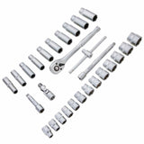 Bluespot 28pc Metric Standard & Deep Socket Set 3/8" Drive Ratchet 8mm - 24mm