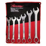 Neilsen 6pc Jumbo Metric Polished Combination Spanner Wrench Set 33mm - 50mm