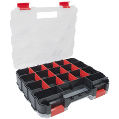 34 Compartment Professional Tool Organiser Case Box Storage Double Sided