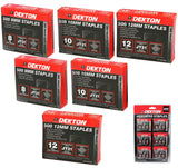 Dekton 3000 X Stapler Gun Refills 8mm,10mm & 12mm Staples Fabric Wood Tacker
