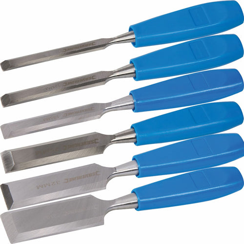 Silverline Wood Chisel Bevel Edge Carpentry Joiner Woodwork 6 - 38mm