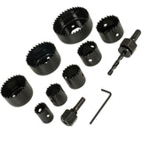 Silverline 11pc Hole Saw Cutter Wood Metal Alloy Plastic Holesaw Set 19 - 64mm