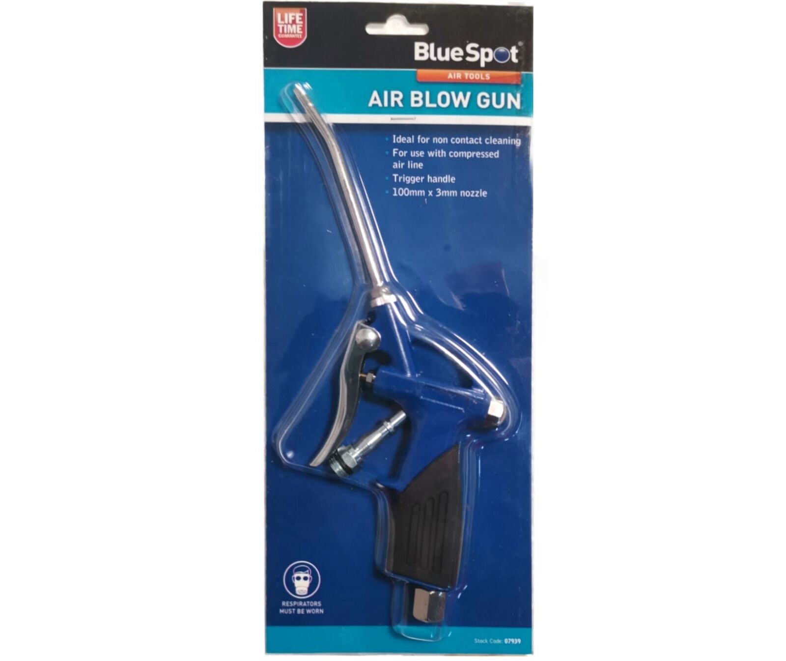 BlueSpot Air Blow Gun Compressed Air Line Duster Nozzle Tool For Compressor