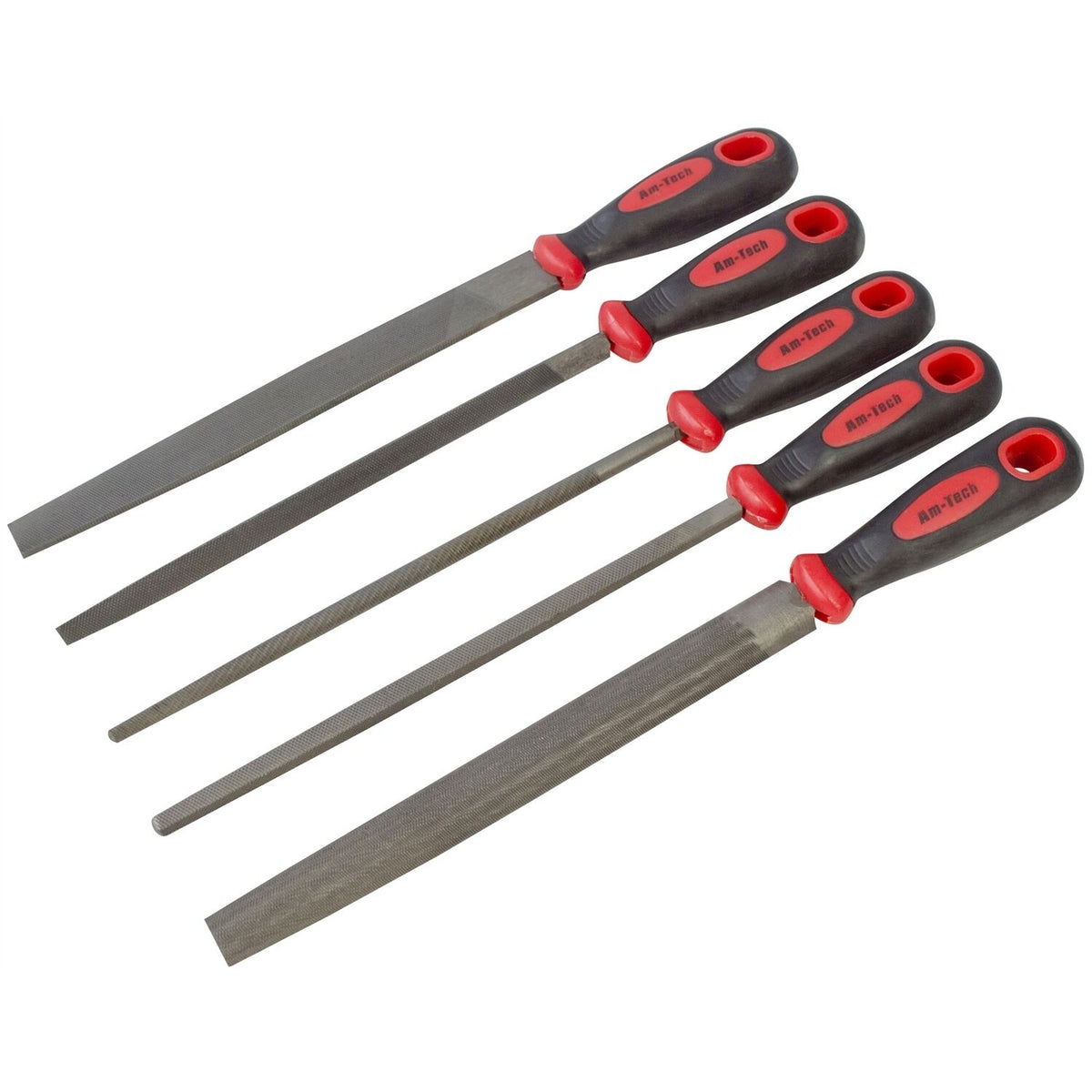 5pc 8" 200mm Soft Grip Assorted Engineer Metal File Set Heavy Duty