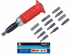 BlueSpot 13pc Impact Screwdriver Screw Socket Tool With Bits Set 1/2" Inch Drive