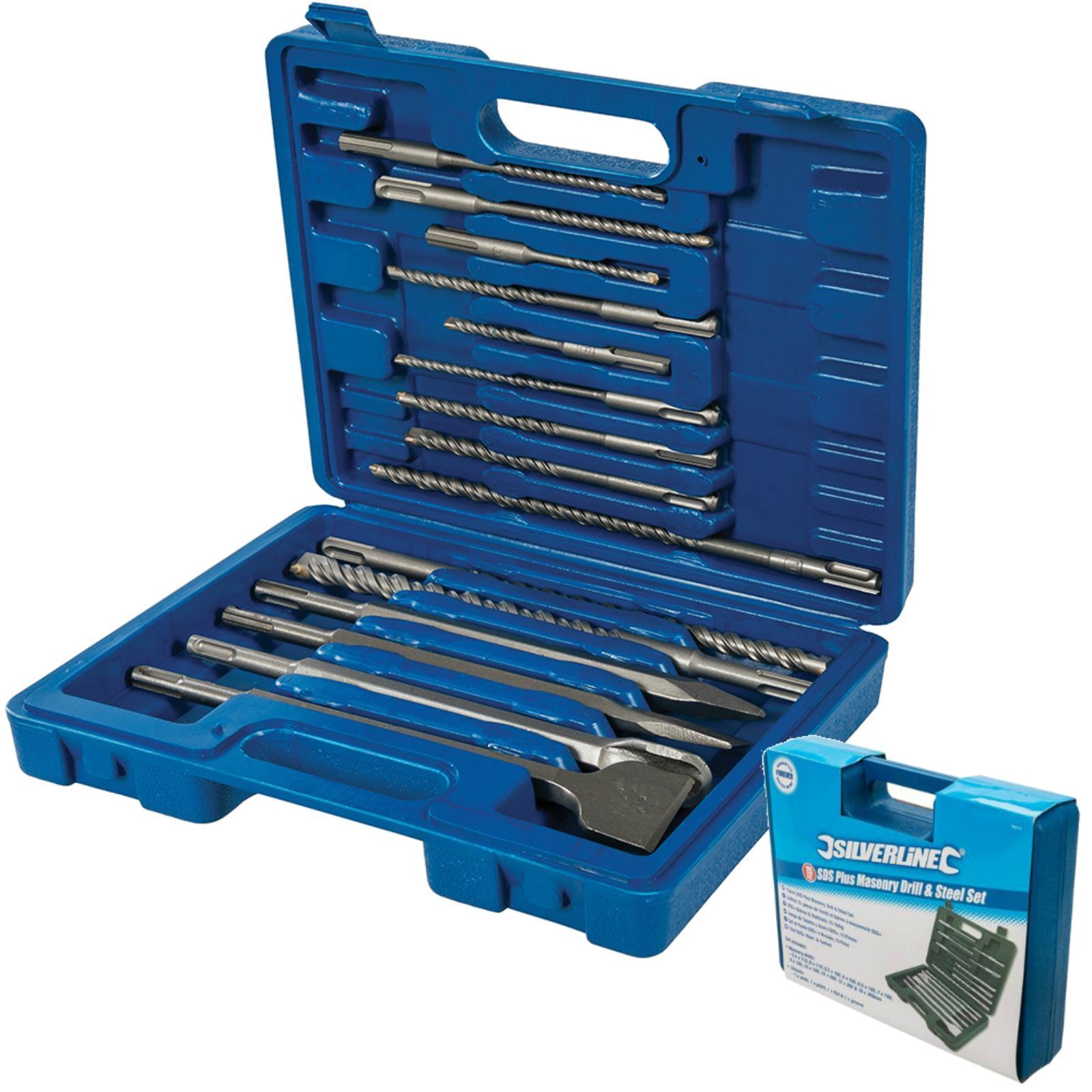 Silverline SDS Plus Masonry Drill & Steel Set 15pce 15pce