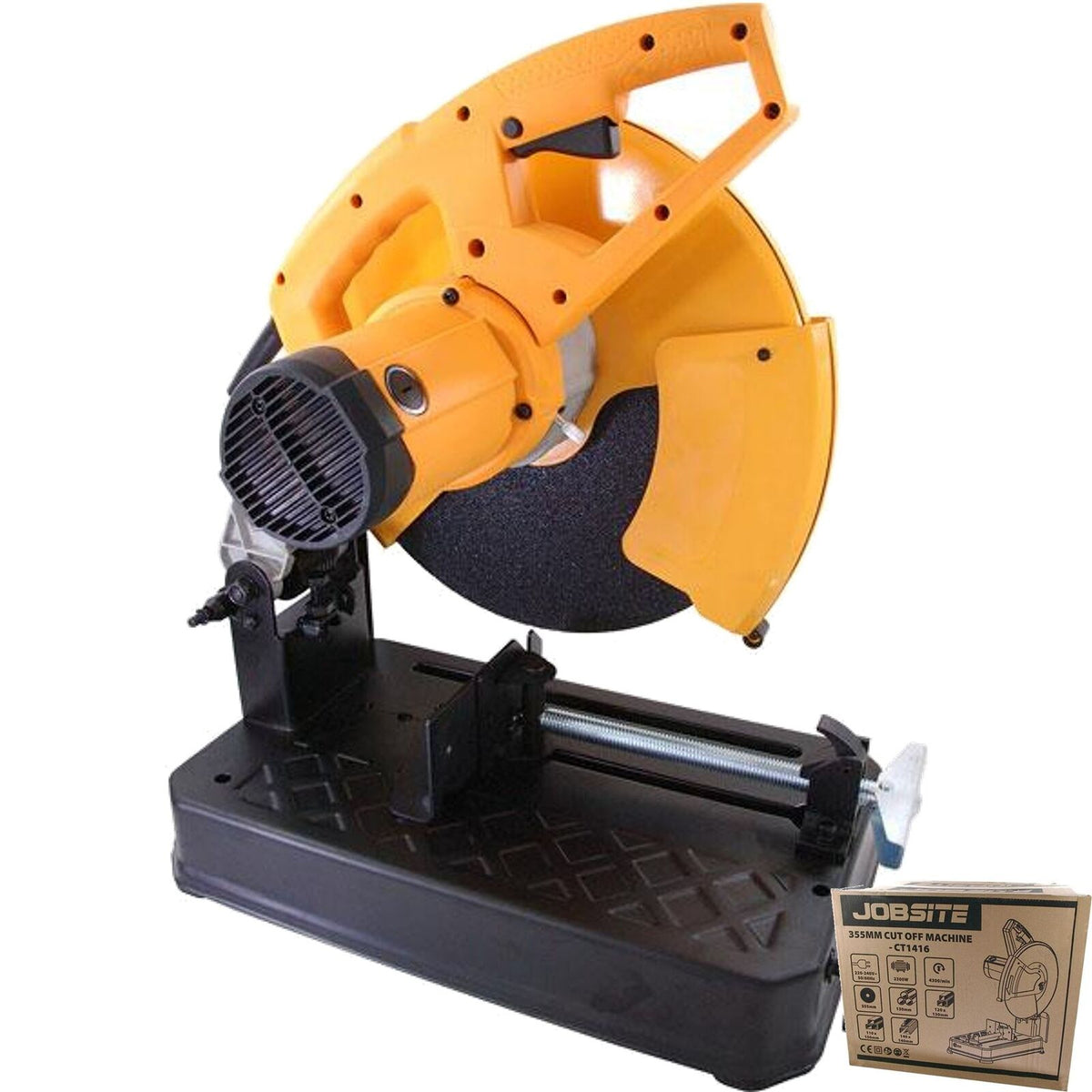 Jobsite 355mm Disc Electric Cut Off Chop Drop Saw Cutting Machine Metal 2300W