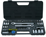 BlueSpot 52pc Metric Imperial Socket Set 3/8" 1/2" Drive Ratchet Extension Bits