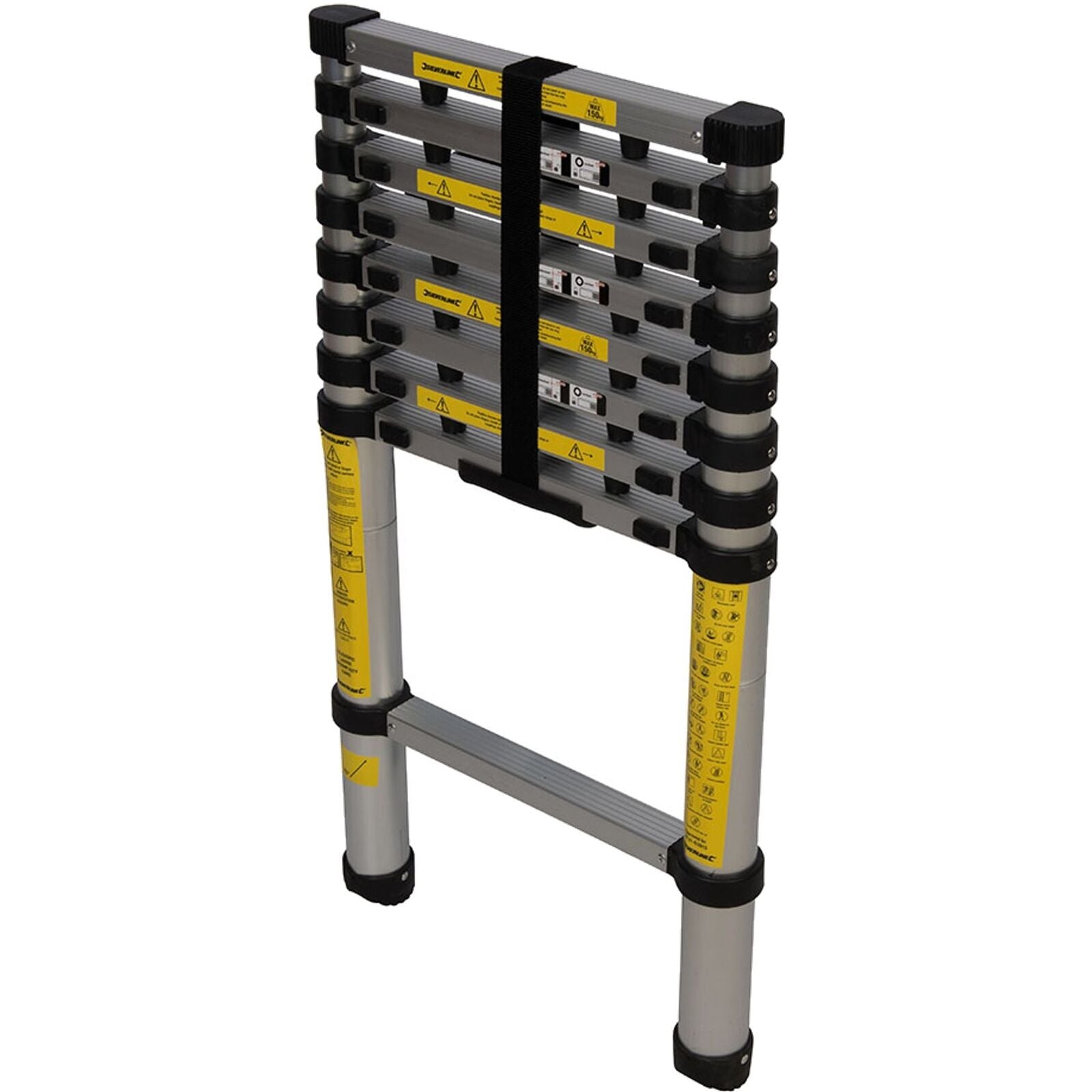 Silverline Telescopic Extendable Step Folding Multi Purpose Portable Ladder 2.6m