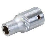 King Dick 4.5mm 6 PT Single Metric Polished Standard 1/4" Drive Socket