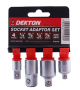 4pc Socket Adaptor Convertor Reducer 1/2 3/8 1/4 Dr Step Up Down Adapter