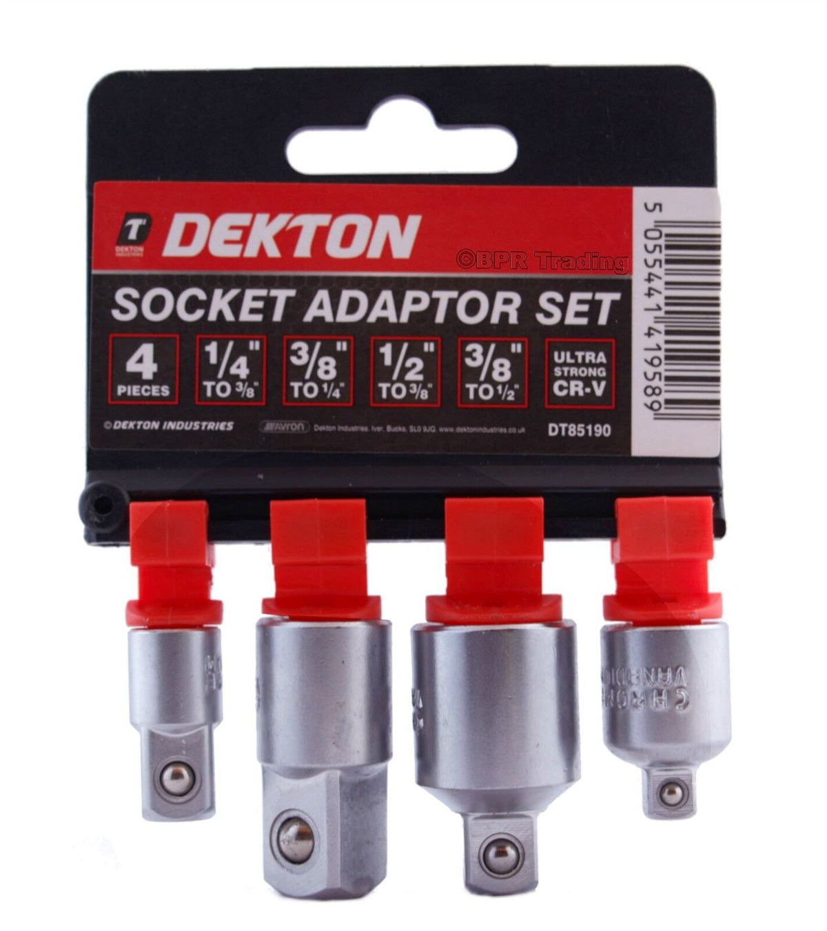 4pc Socket Adaptor Convertor Reducer 1/2 3/8 1/4 Dr Step Up Down Adapter