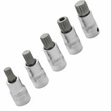 Bluespot 5pc Spline Bit Socket Set 1/2" Drive M10 M12 M14 M18 & M16 TamperProof