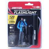 Dekton High Power Led Torch 120 Lumens 150m Flashlight Usb Rechargeable