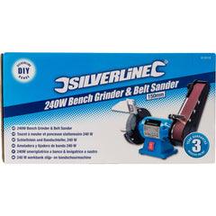 Silverline 240W Multi Bench Grinder Polisher Belt Sander Grinding Sanding Tool