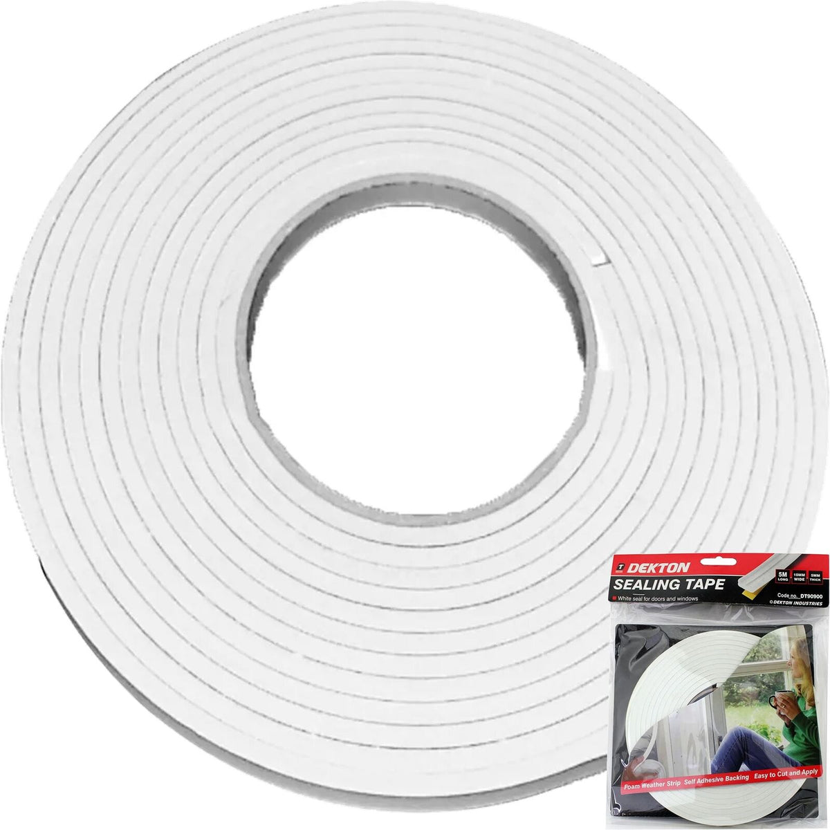 Dekton 2pc White Double Sided Sealing Excluding Draught Tape Adhesive Roll 5m