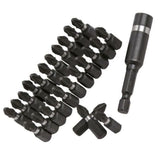 Neilsen 26pc Impact Bit Holder Set Drill Driver Screwdriver 25mm PZ2 Pozi Drive