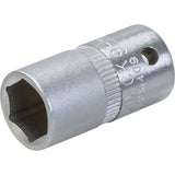 King Dick 9mm 6 PT Single Metric Polished Standard 1/4" Drive Socket