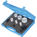 Silverline 9pc Electricians Bi-metal Hole Saw Sheet Wood Metal Drywall Kit Set