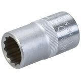 King Dick 14mm 12 PT Single Metric Polished Standard 1/2" Drive Socket