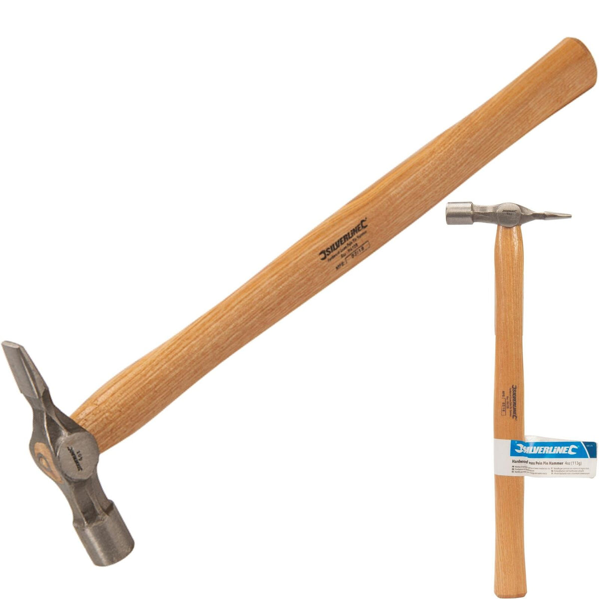 Silverline 4oz Ash Handle Pin Hammer Cross Pein Tack Small Lightweight