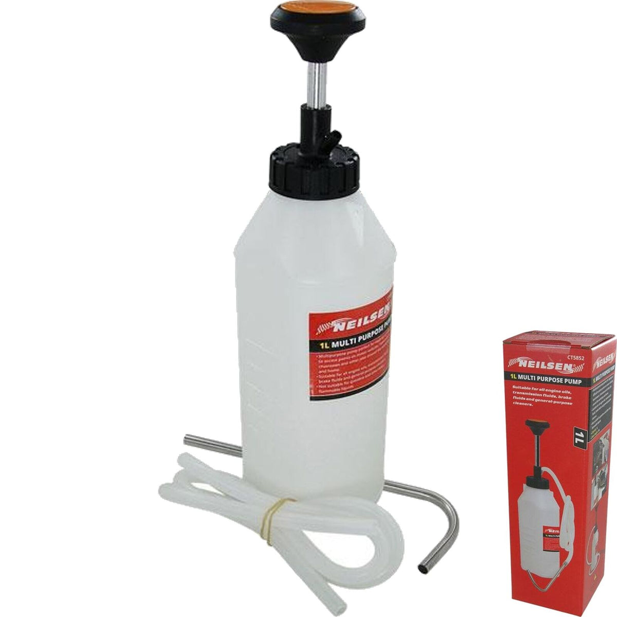 Neilsen Multi Purpose Mini Pump 1L Capacity Engilne Transmission Brake Fluid Oil