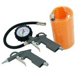 Neilsen Air Blow Gun Coil Tool Air Line Hose & Air Line Tyre Pump Inflator Set