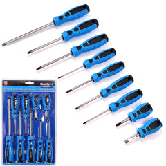 BlueSpot 9pc Magnetic Torx Pozi Hex Slotted Phillips Flat Screwdriver Set