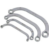 Neilsen 4pc E Star C Shaped Half Moon Obstruction Spanner Set Metric E6 - E24
