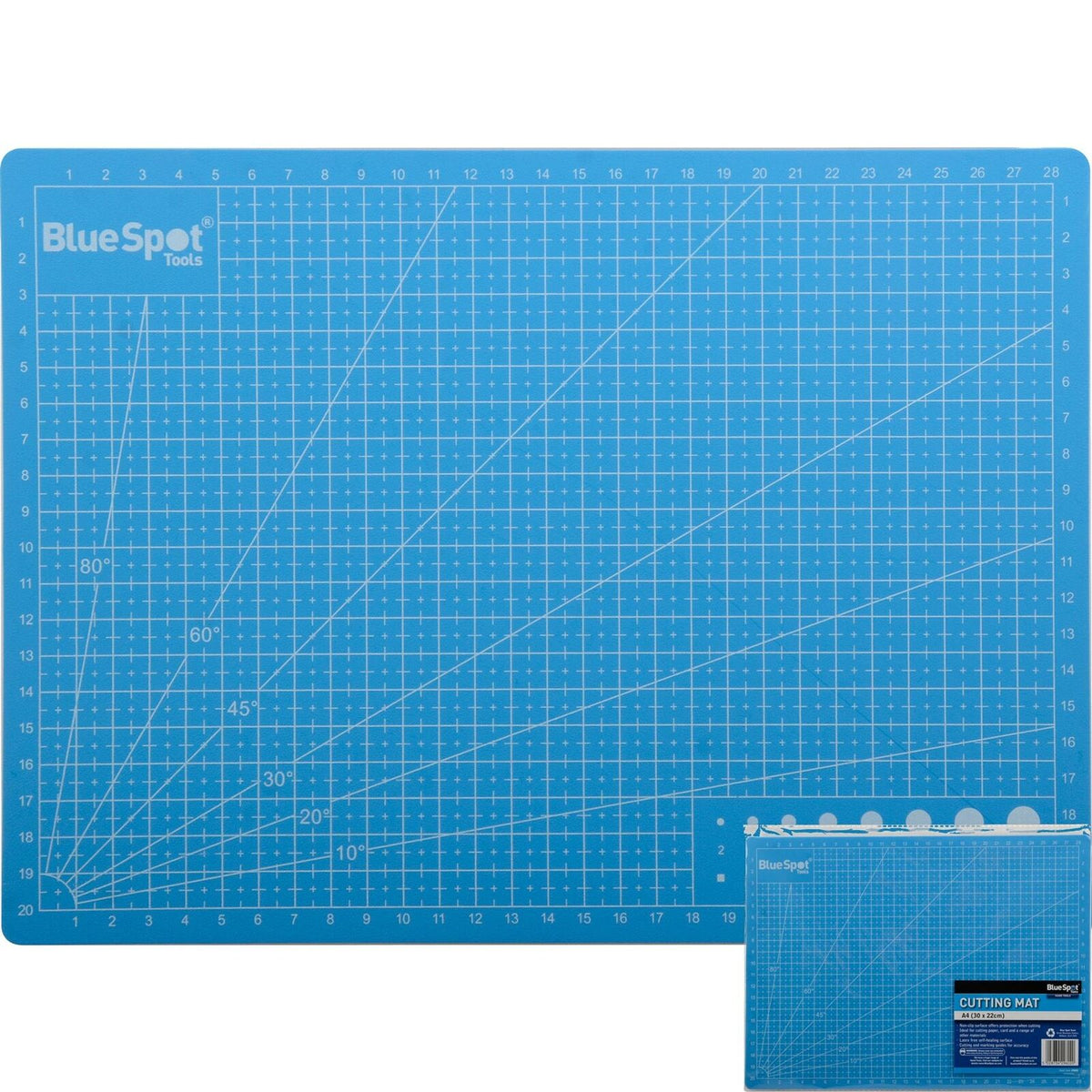 BlueSpot A4 Cutting Mat Non Slip Self Healing Knife Board Art Craft Line Guide