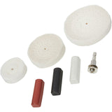 BlueSpot 7pc Metal Cleaning Polishing Buffing Wheel And Compound Kit For Drill