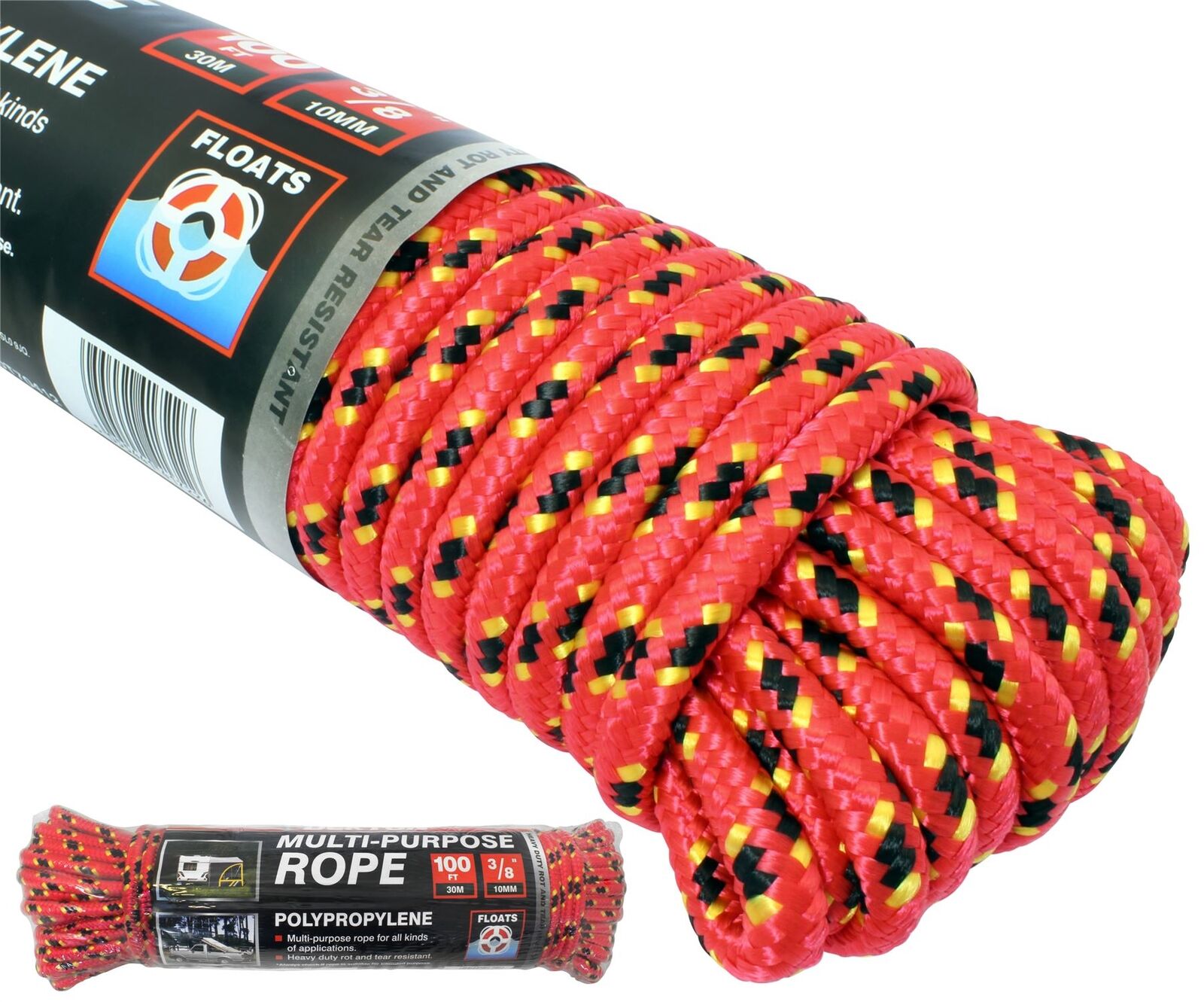 Retractable Rope 30m Dekton Utility Diamond Braided Polypropylene Multi Purpose Rope 10mm X ...