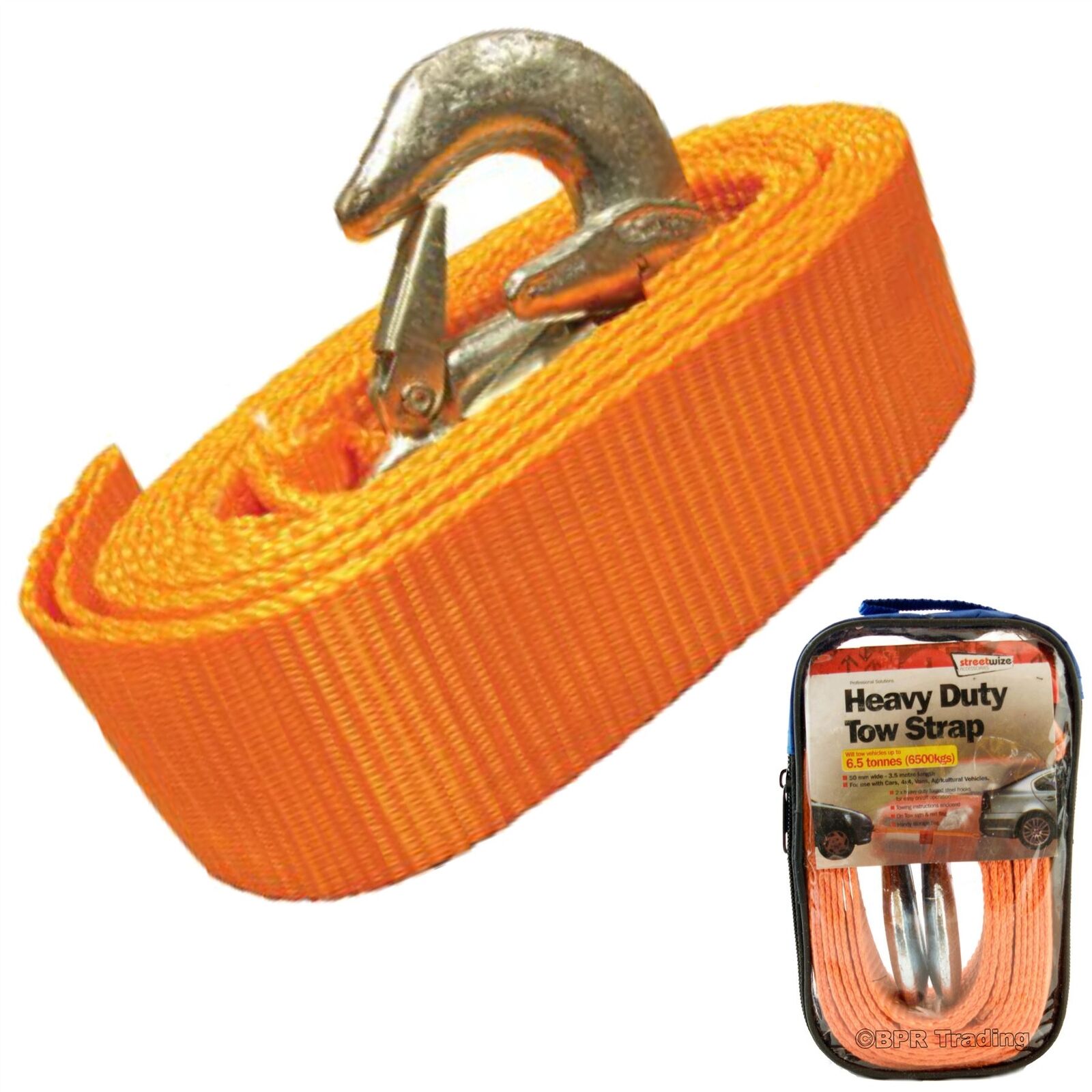 Tow Strap Heavy Duty 6.5 Tonne Breakdown Recovery Towing Rope 3.5M SWTB65