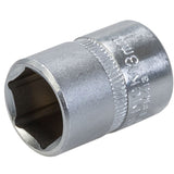 King Dick 14mm 6 PT Single Metric Polished Standard 1/4" Drive Socket