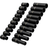 BlueSpot 20pc Deep and Shallow Metric Impact Sockets Set 10-19mm 1/2"
