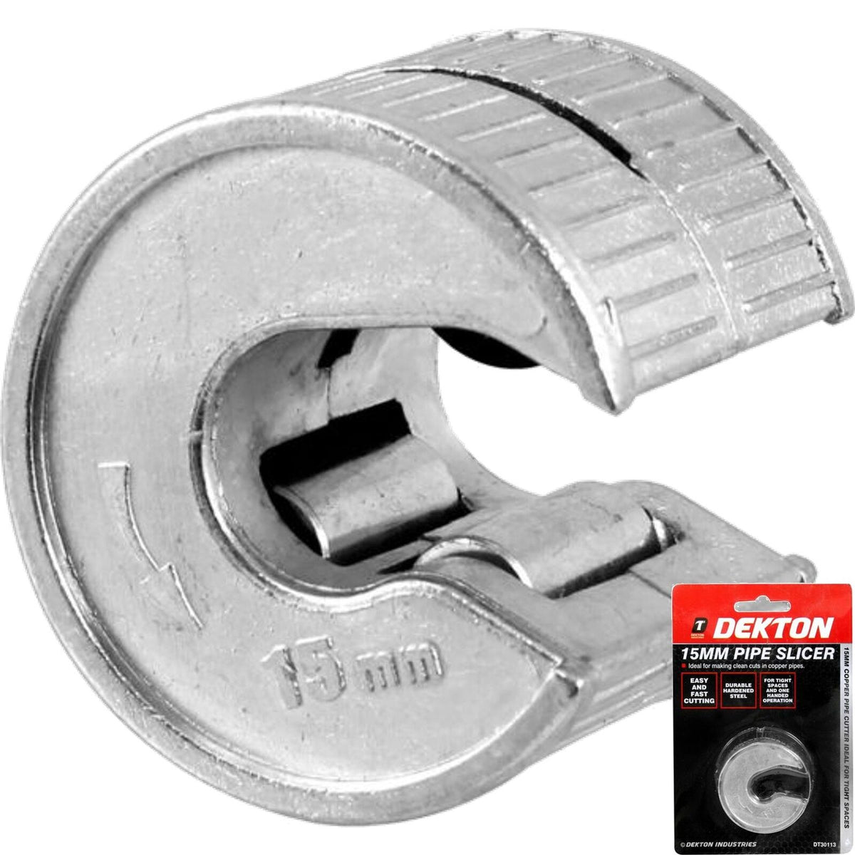 Dekton Quick Rotary Copper Pipe Tube Cutter Slicer Wheels Plumbing Cutting 15mm