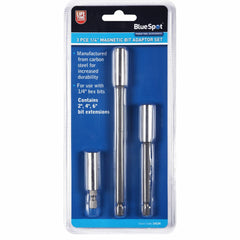 BlueSpot 3pc Magnetic Bit Holder Set Drill Driver 1/4" Hex Drive For Screw Bit