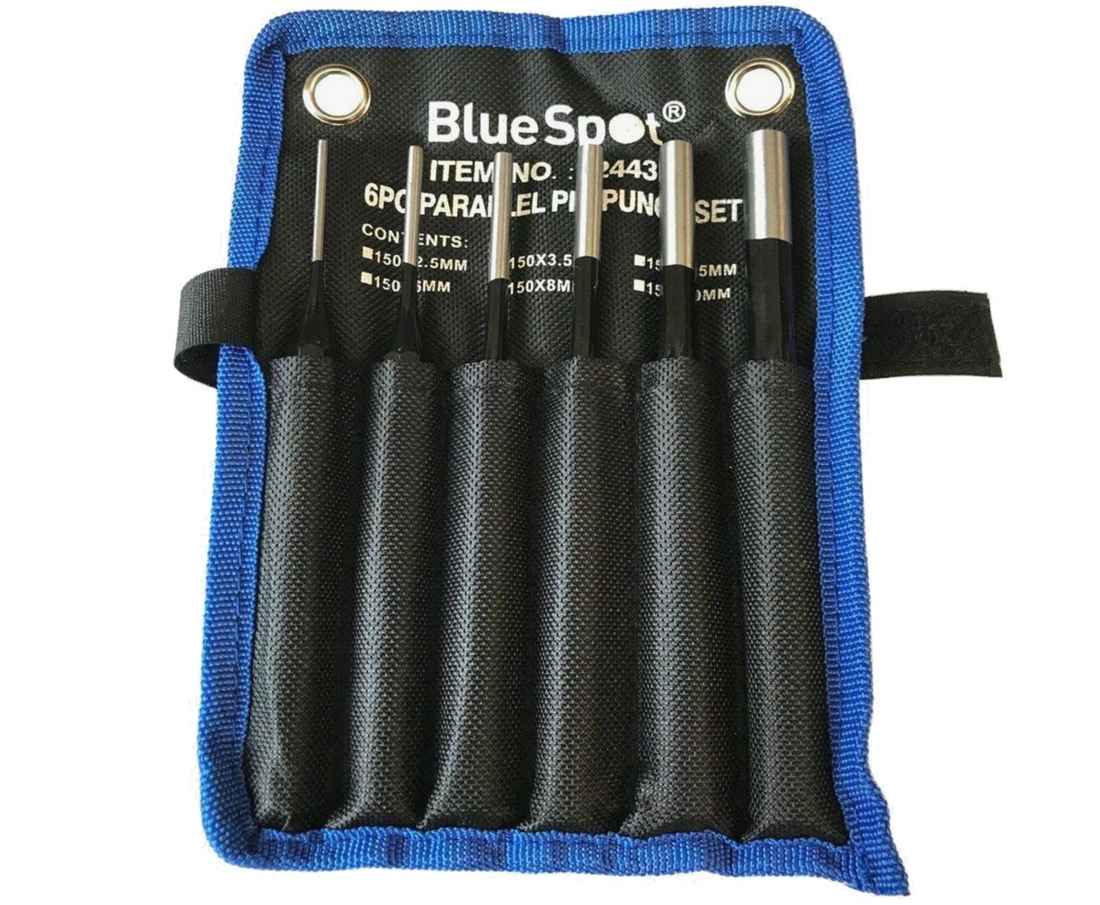 BlueSpot Pin Punch Set 6pce Hand Tools Mechanical Metal Holes Drill Punches