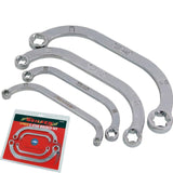 Neilsen 4pc E Star C Shaped Half Moon Obstruction Spanner Set Metric E6 - E24