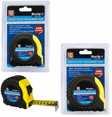 BlueSpot Extra Wide 32mm Blade Tape Measure Imperial Metric Scale 8m Or 10m