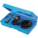 Silverline 11pc Hole Saw Cutter Wood Metal Alloy Plastic Holesaw Set 19 - 64mm