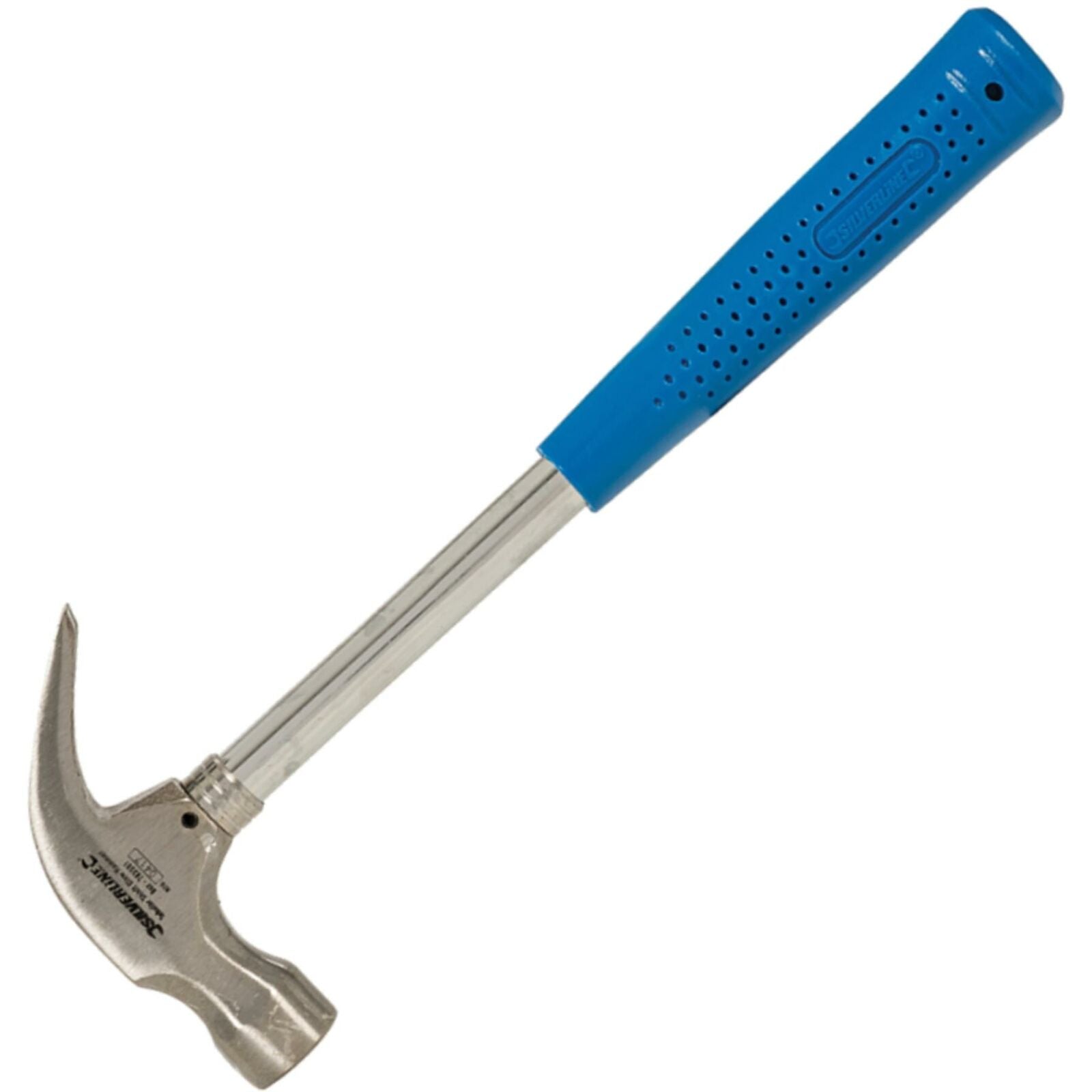 Silverline 8oz Tubular Shaft Claw Hammer Rubber Grip Handel Hardened Steel Head