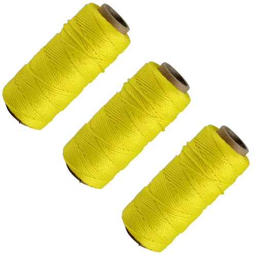 3 X Yellow 70M Builders Building Brick Laying Measuring Masonry Rope String Line