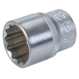 King Dick 23mm 12 PT Single Metric Polished Standard 1/2" Drive Socket