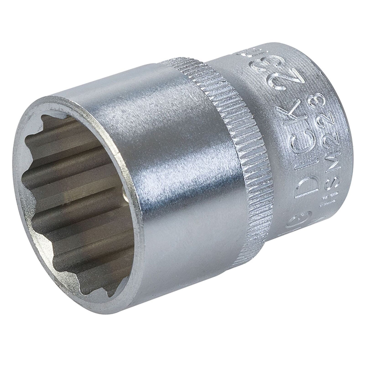 King Dick 23mm 12 PT Single Metric Polished Standard 1/2" Drive Socket