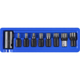 BlueSpot 9pc Impact Torx Bit Socket Set T30-T70 S2 Steel 1/2" Drive Set