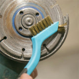 BlueSpot 3pc Soft Grip Mini Wire Brush With Small Tip Bristle Nylon Brass Steel