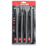 Dekton 4 Pc 250mm SDS Drill Chisels Masonry Chisel Bit Set Pointed Flat Round